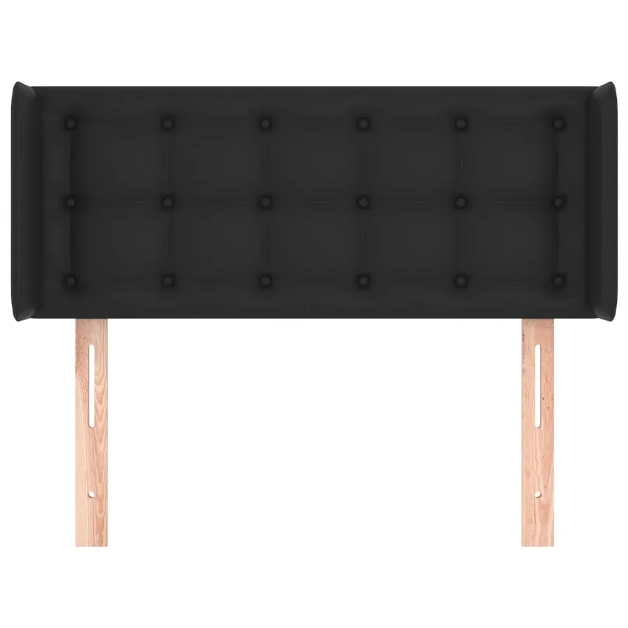 Tête de lit avec oreilles Noir 93x16x78/88 cm Similicuir - 3