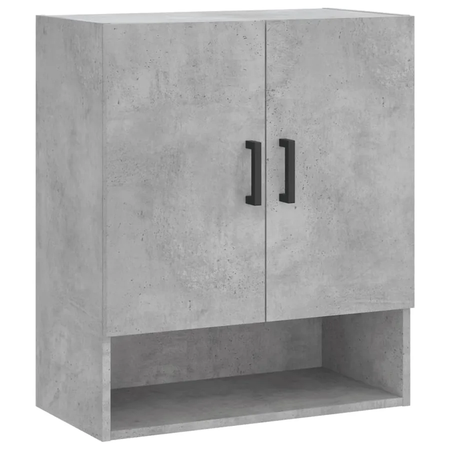 Armoire murale gris béton 60x31x70 cm bois d'ingénierie - 2