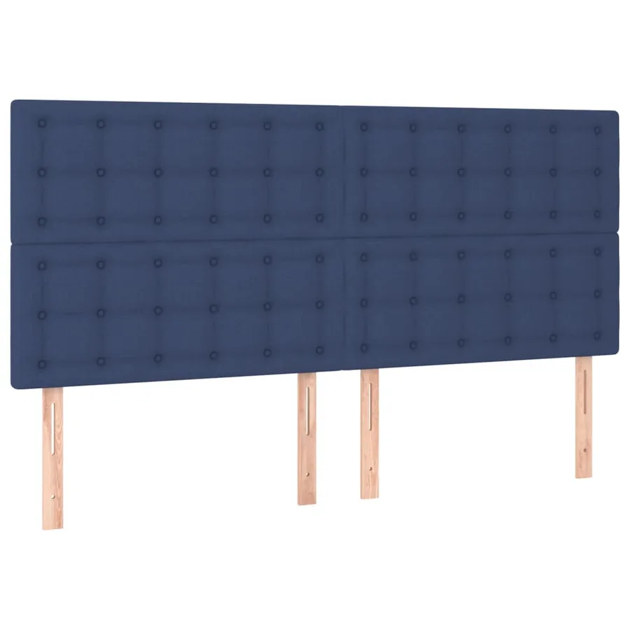 Sommier à lattes de lit avec matelas Bleu 180x200 cm Tissu - 5