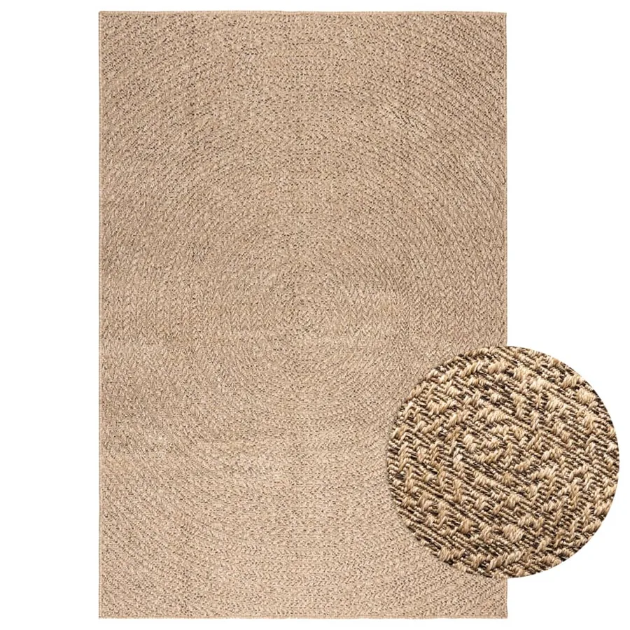 Tapis 140x200 cm aspect jute intérieur et extérieur