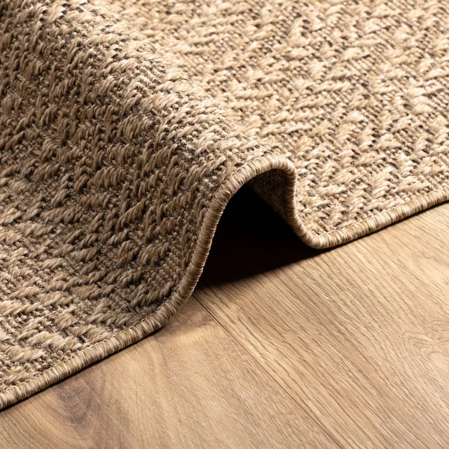 Tapis 140x200 cm aspect jute intérieur et extérieur - 6