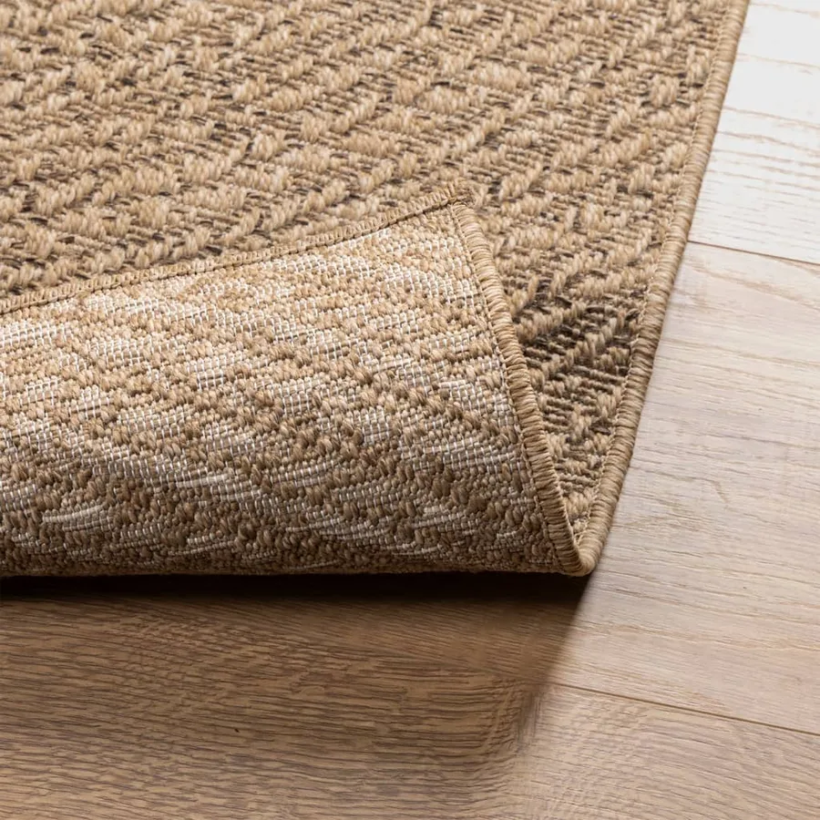 Tapis 140x200 cm aspect jute intérieur et extérieur - 7