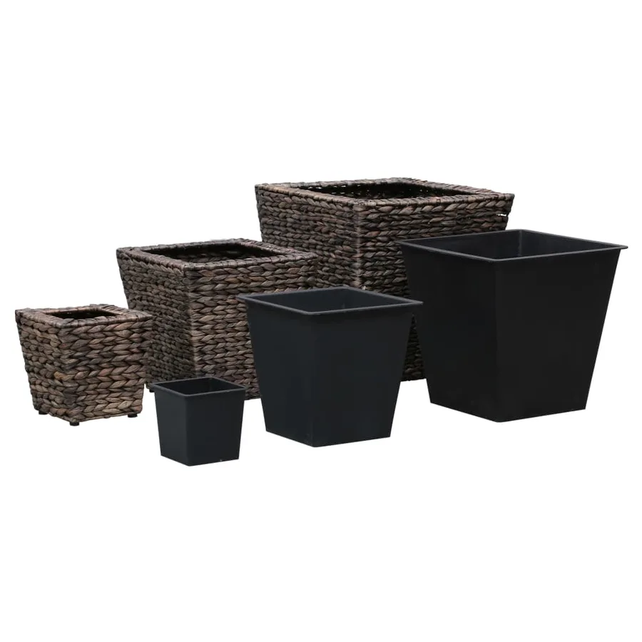 Lits surélevés 3 pcs Jacinthe d'eau Marron - 4