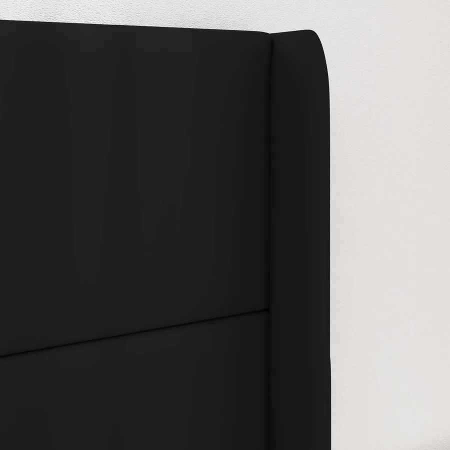 Oreille de tête de lit Noir 80 x 16 x 4 cm PVC - 4