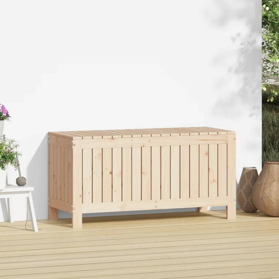 Boîte de rangement de jardin 108x42,5x54 cm Bois massif de pin - 3