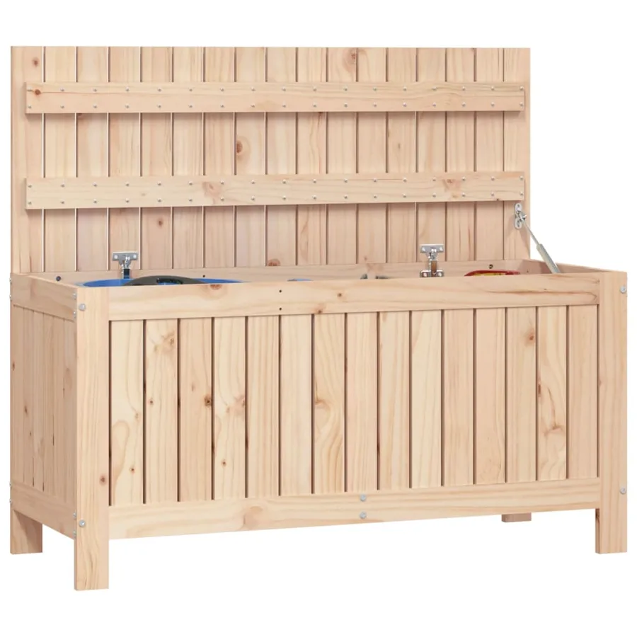 Boîte de rangement de jardin 108x42,5x54 cm Bois massif de pin - 4