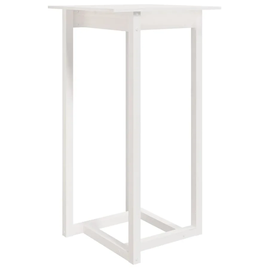 Ensemble de bar 3 pcs Blanc Bois de pin massif - 6