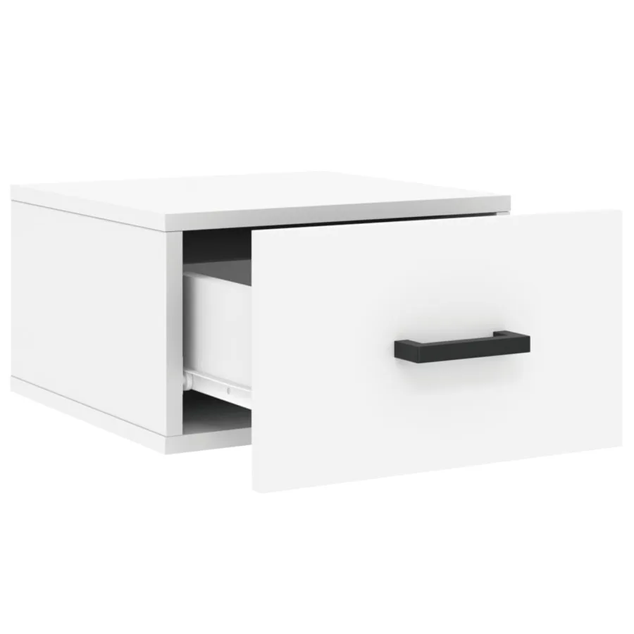 Table de chevet murale blanc 35x35x20 cm - 6