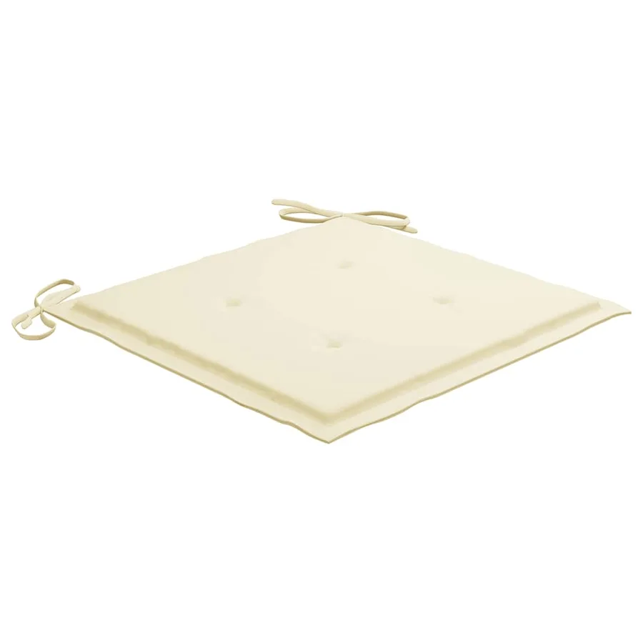Chaises pliables de jardin avec coussins lot de 4 Teck solide - 7
