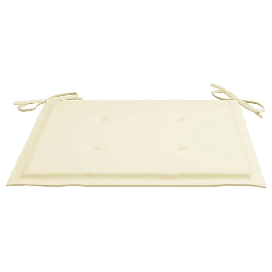 Chaises pliables de jardin avec coussins lot de 4 Teck solide - 9