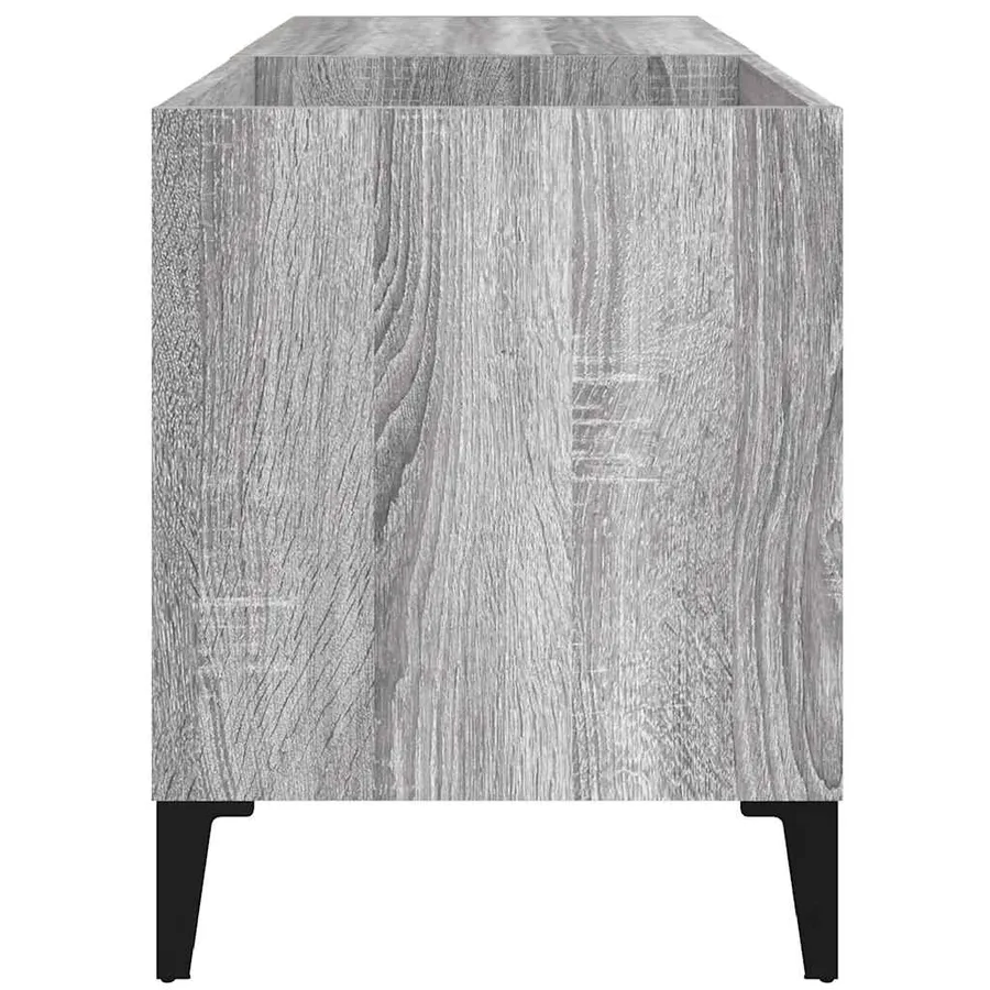 Armoire à disques sonoma gris 84,5x38x48 cm bois d'ingénierie - 6