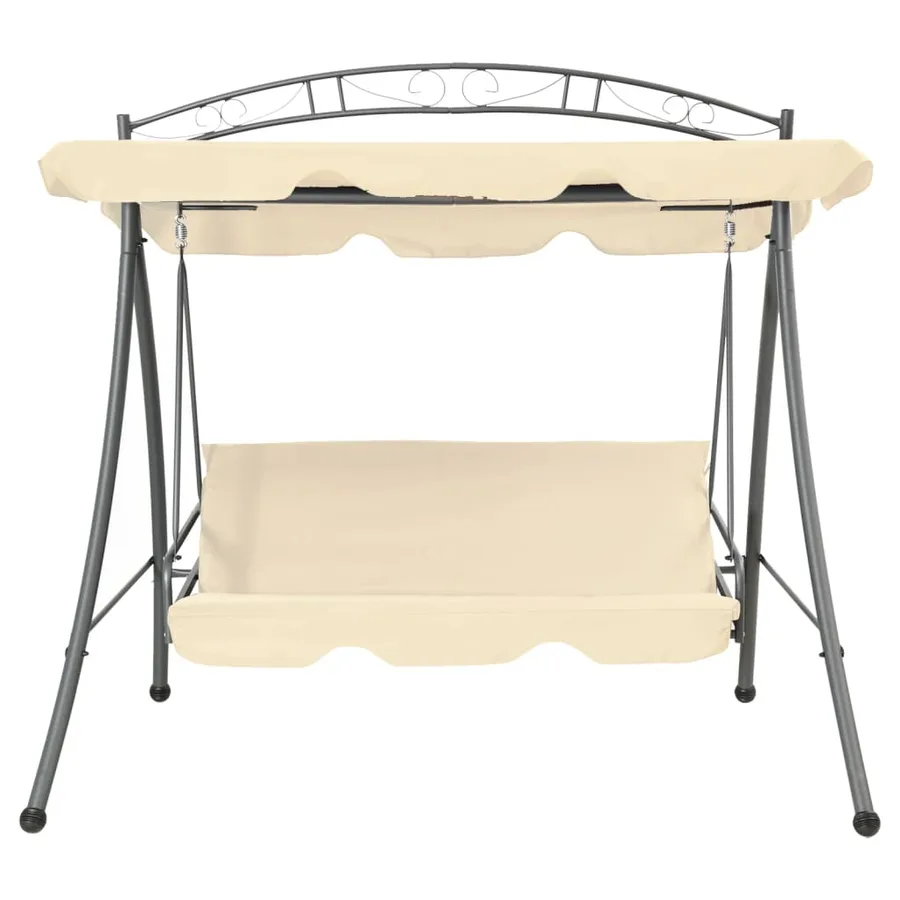 Balancelle convertible d'extérieur avec auvent Blanc sable - 2
