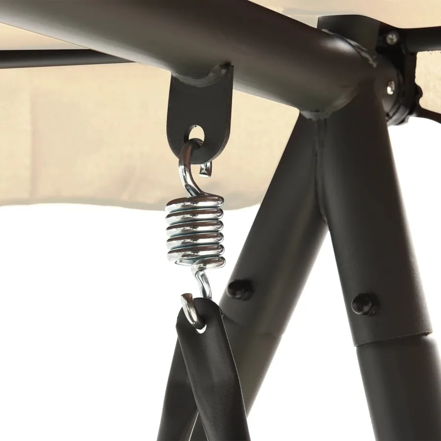 Balancelle convertible d'extérieur avec auvent Blanc sable - 5