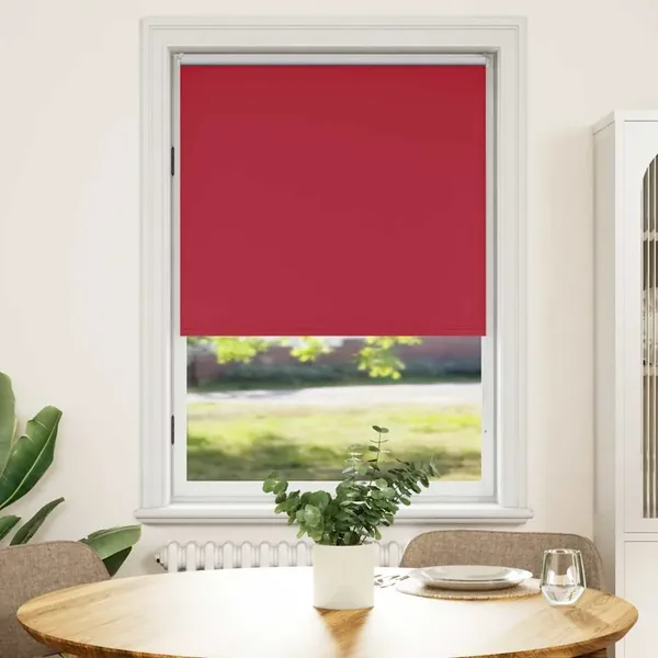 Store enrouleur occultant 124,4 x 175 cm, largeur du tissu 120 cm, rouge