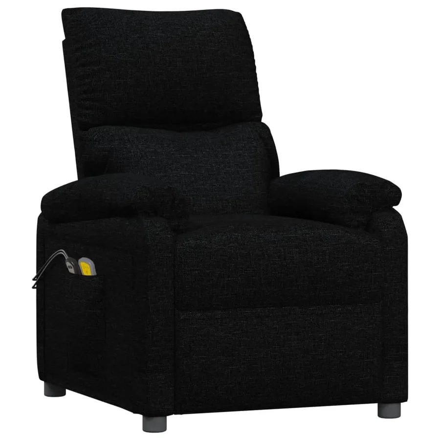 Fauteuil électrique de massage Noir Tissu - 3