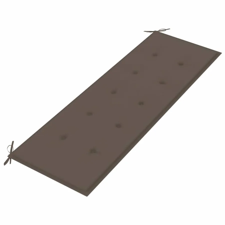 Banc Batavia avec coussin taupe 150 cm Bois de teck massif - 5