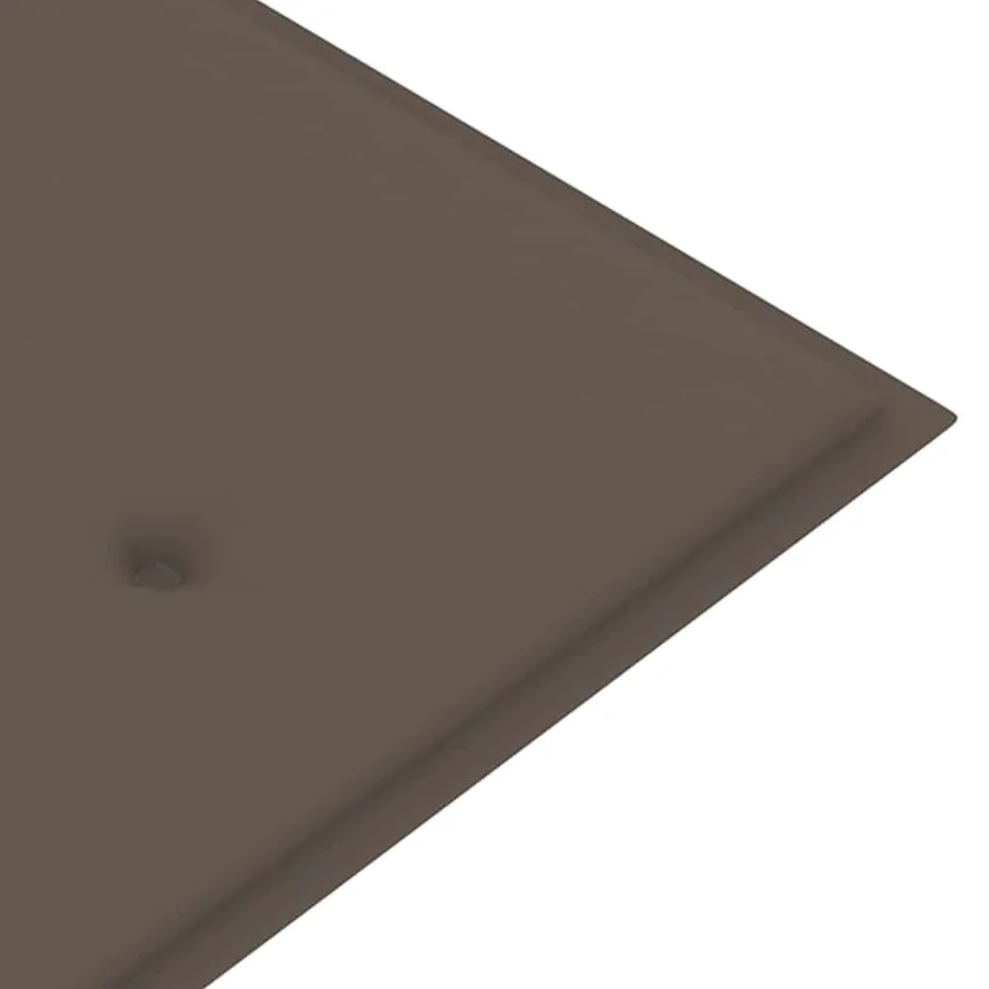 Banc Batavia avec coussin taupe 150 cm Bois de teck massif - 7