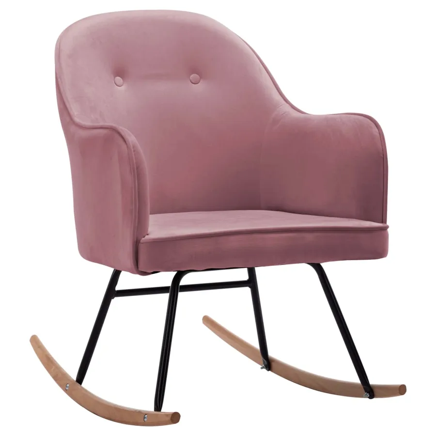 Chaise à bascule Rose Velours - 2