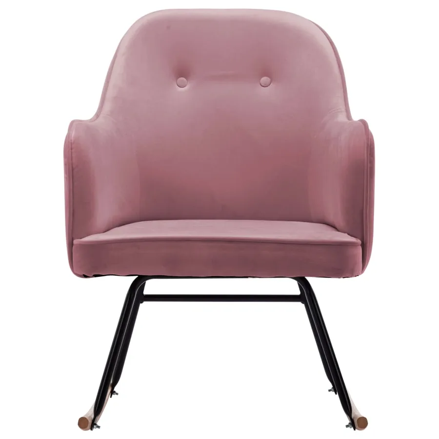 Chaise à bascule Rose Velours - 3