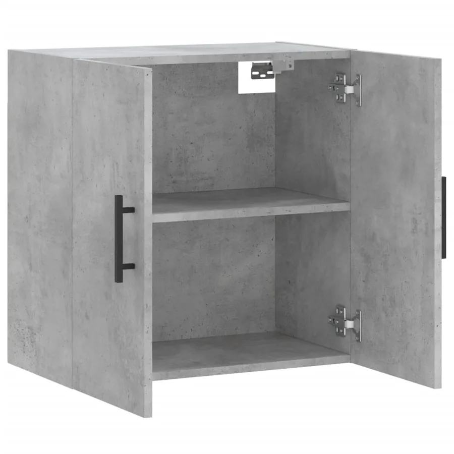 Armoire murale gris béton 60x31x60 cm bois d'ingénierie - 6