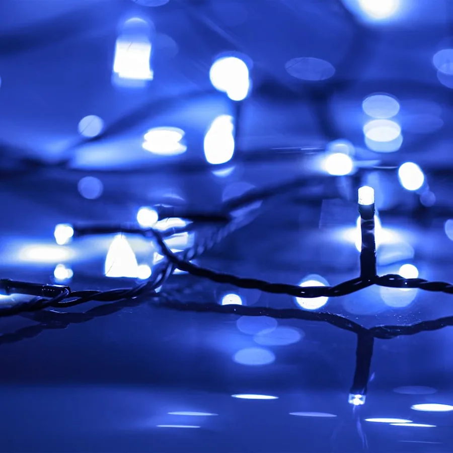 Guirlande LED avec 300 LED Bleu 30 m PVC - 4