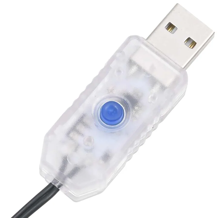 Guirlande LED avec 300 LED Bleu 30 m PVC - 7