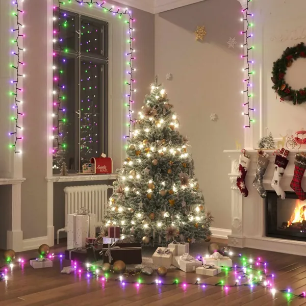 Guirlande LED compacte avec 400 LED Multicolore pastel 13 m PVC