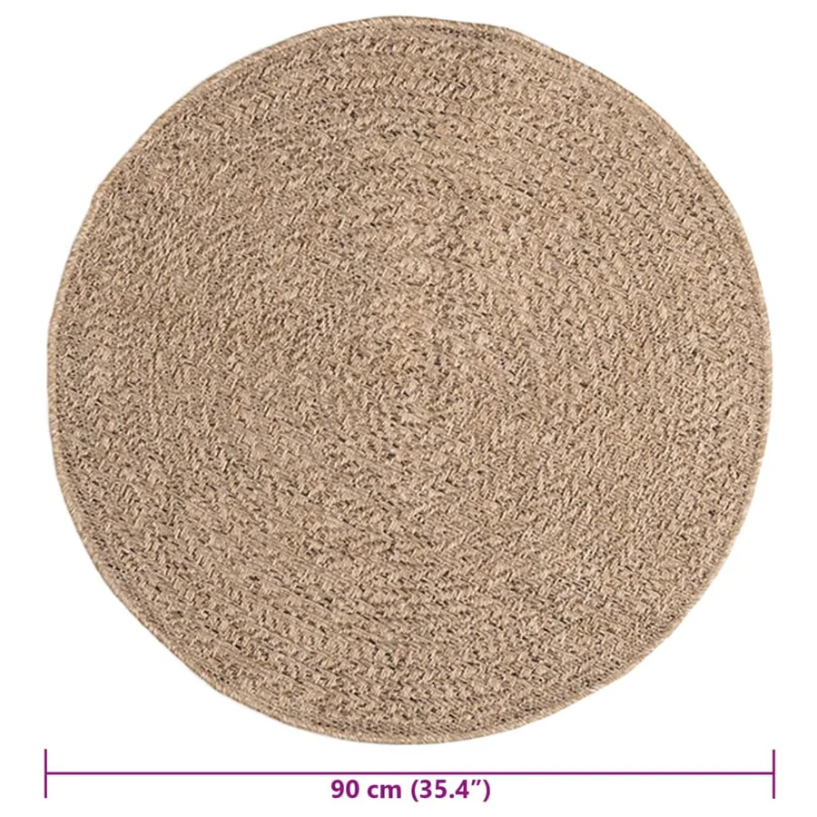 Tapis 90 cm aspect jute intérieur et extérieur - 9