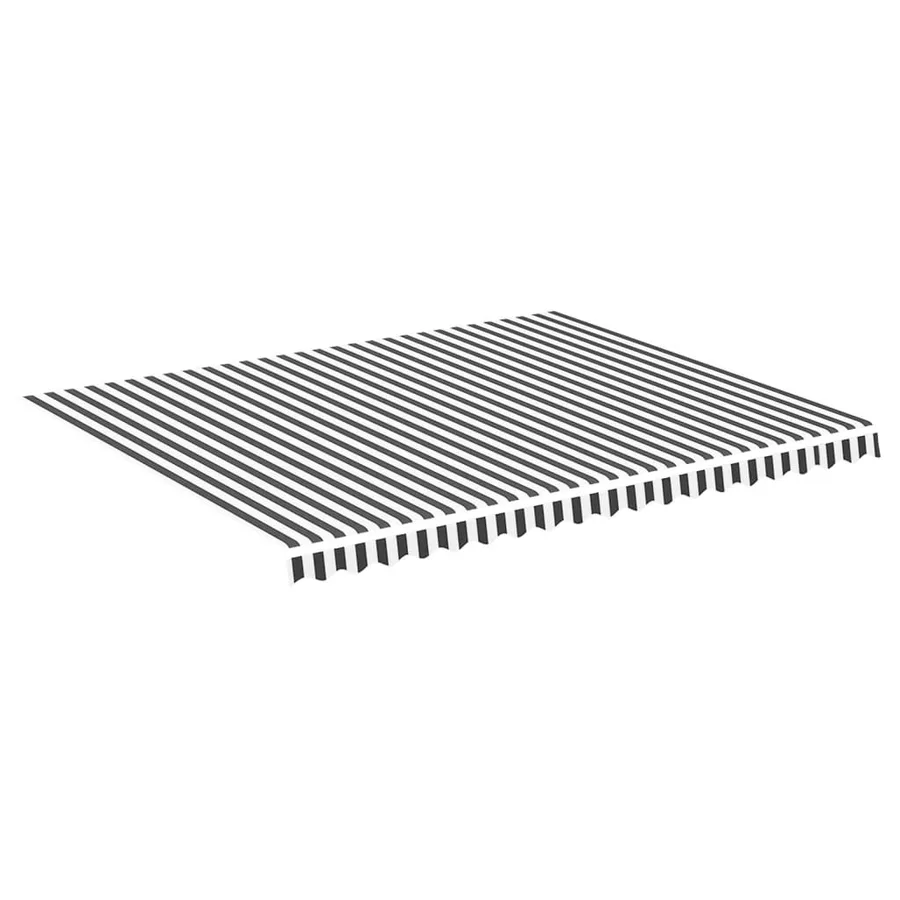 Tissu de remplacement pour auvent Anthracite et blanc 4,5x3,5 m - 2