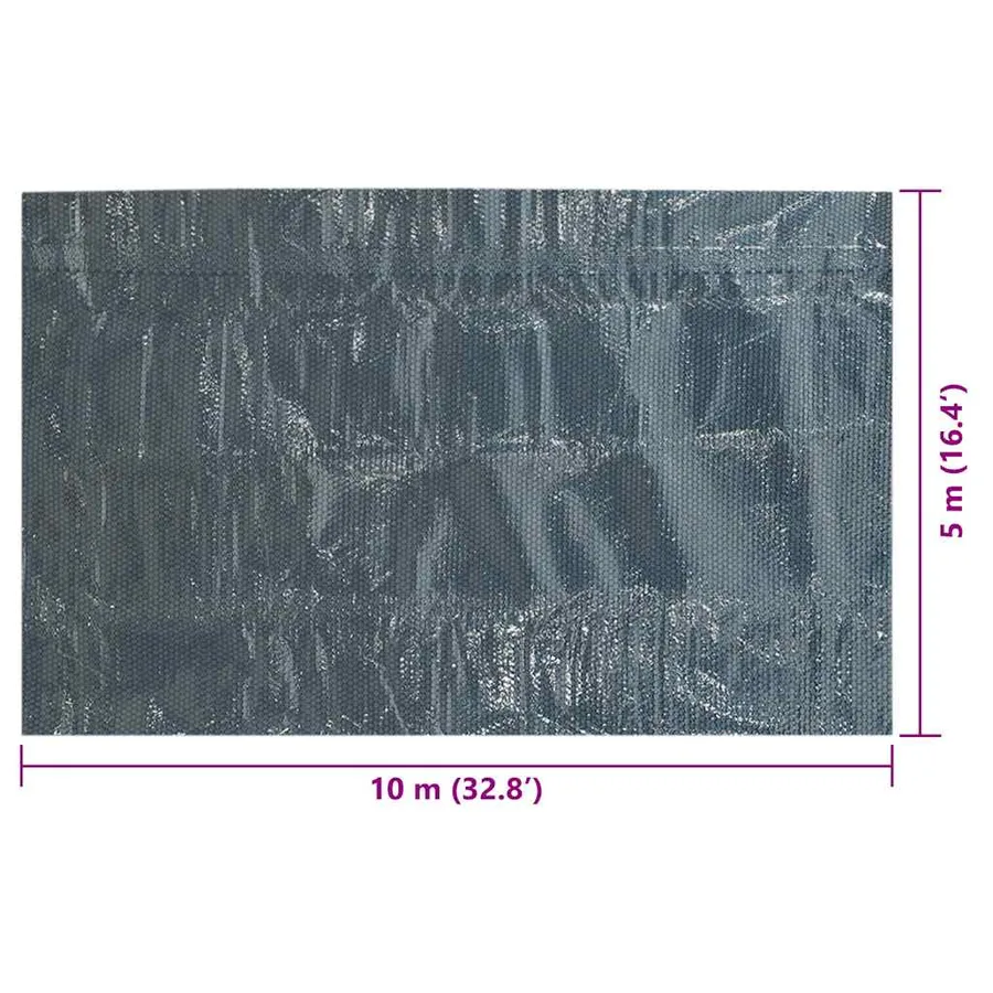 Film solaire de piscine flottant PE 1000x500 cm Noir et bleu - 6