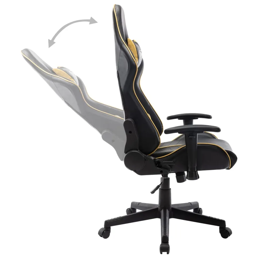 Chaise de jeu Noir et doré Cuir artificiel - 5