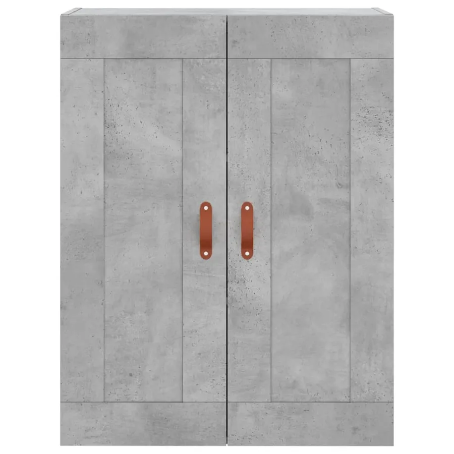 Buffet haut Gris béton 69,5x34x180 cm Bois d'ingénierie - 6