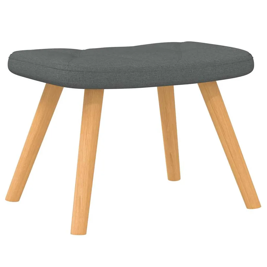 Chaise à bascule avec repose-pied Gris foncé Tissu - 7