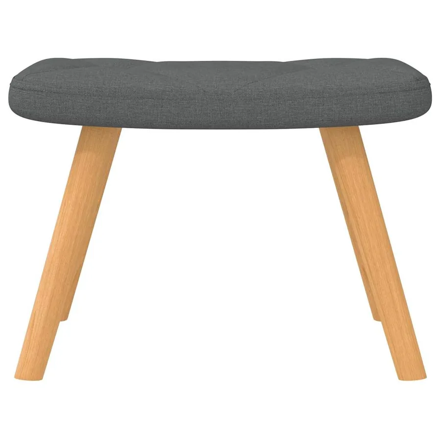 Chaise à bascule avec repose-pied Gris foncé Tissu - 8