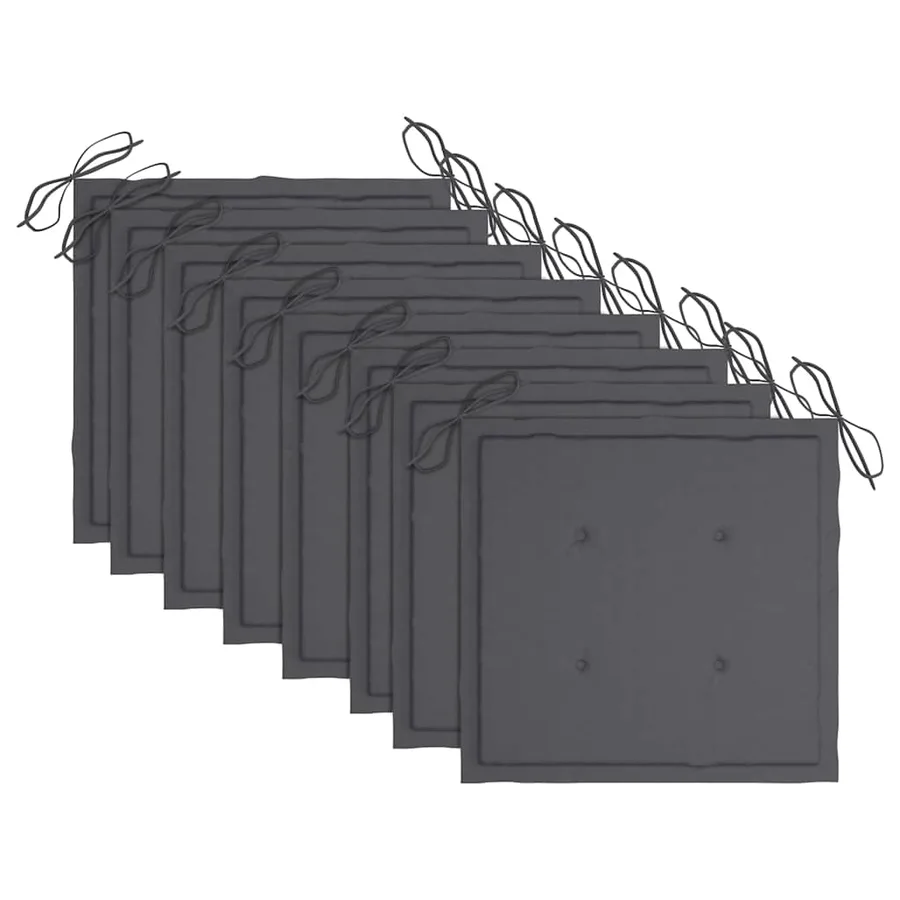 Chaises de jardin avec coussins lot de 8 Bois d'acacia solide - 5
