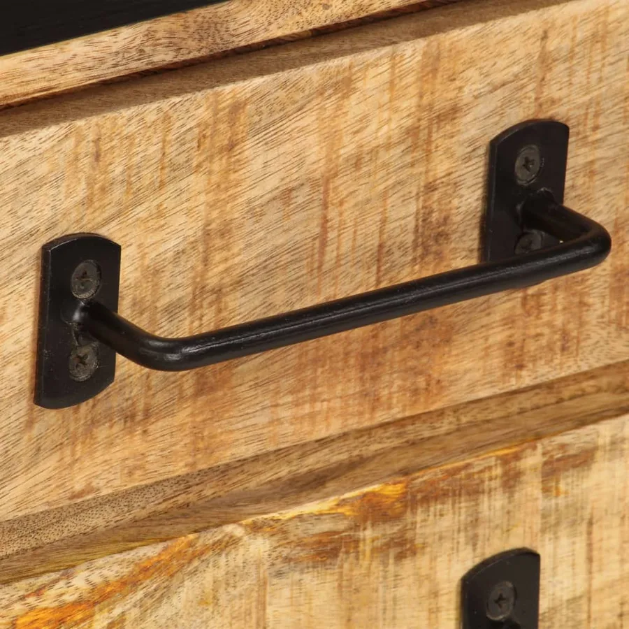 Meuble TV avec tiroirs 120x30x40 cm Bois massif de manguier - 7