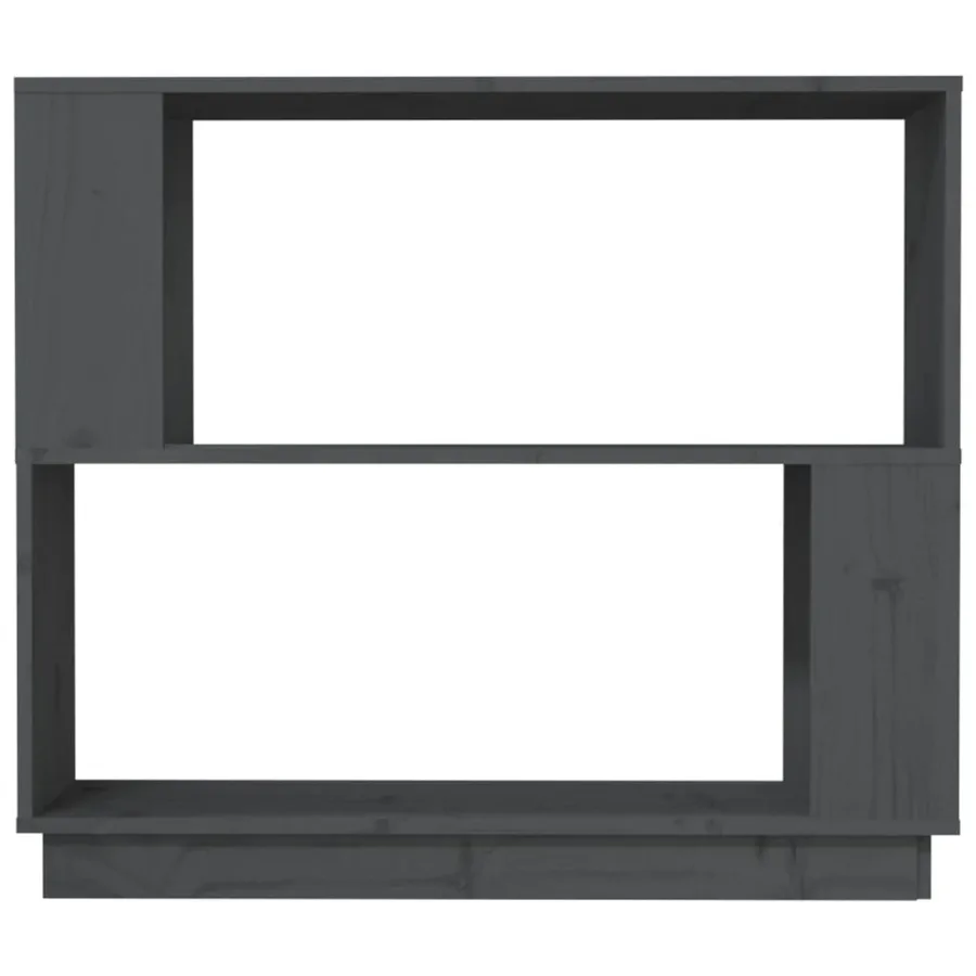 Bibliothèque/Séparateur de pièce Gris 80x25x70 cm Pin massif - 5