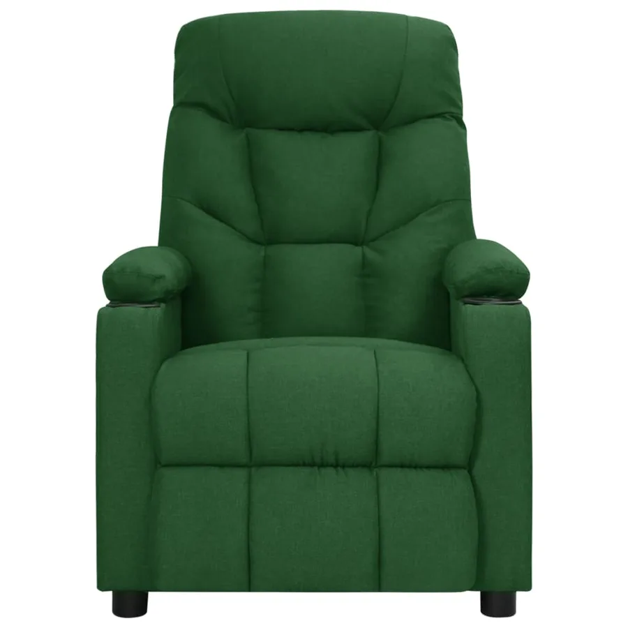 Fauteuil électrique de massage Vert foncé Tissu - 3