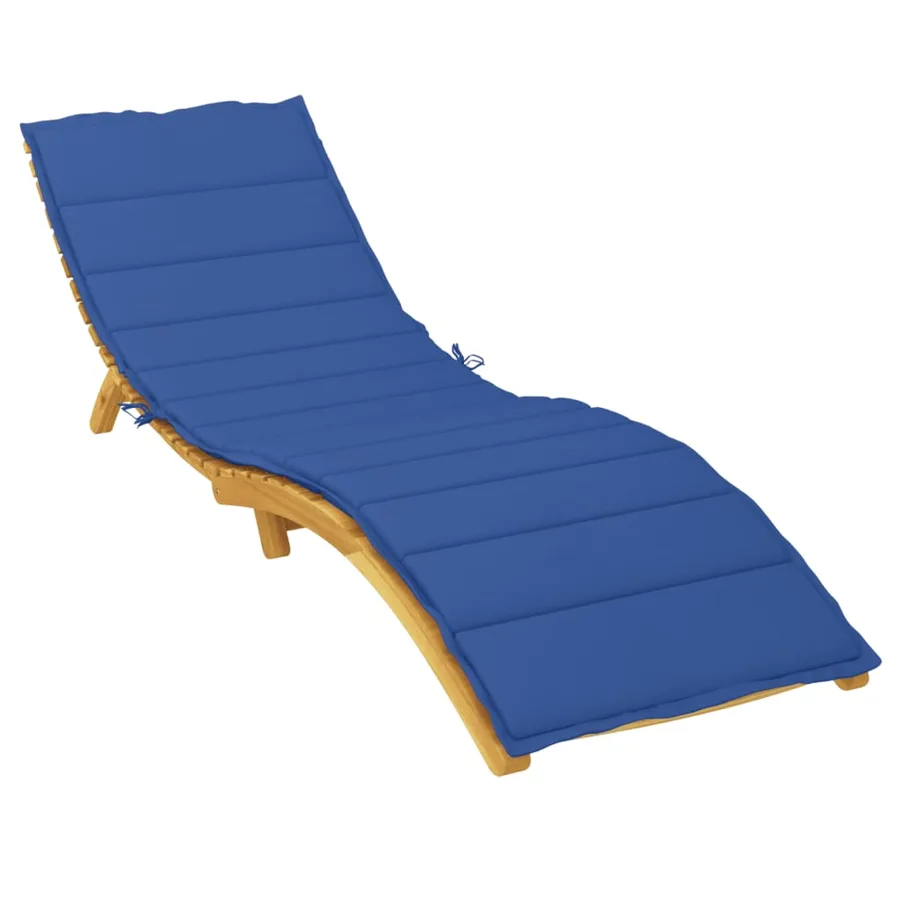 Coussin de chaise longue bleu royal 200x50x3 cm tissu oxford - 3