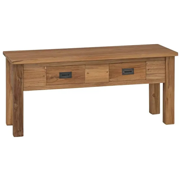 Banc d'entrée teck massif 90 x 30 x 40 cm