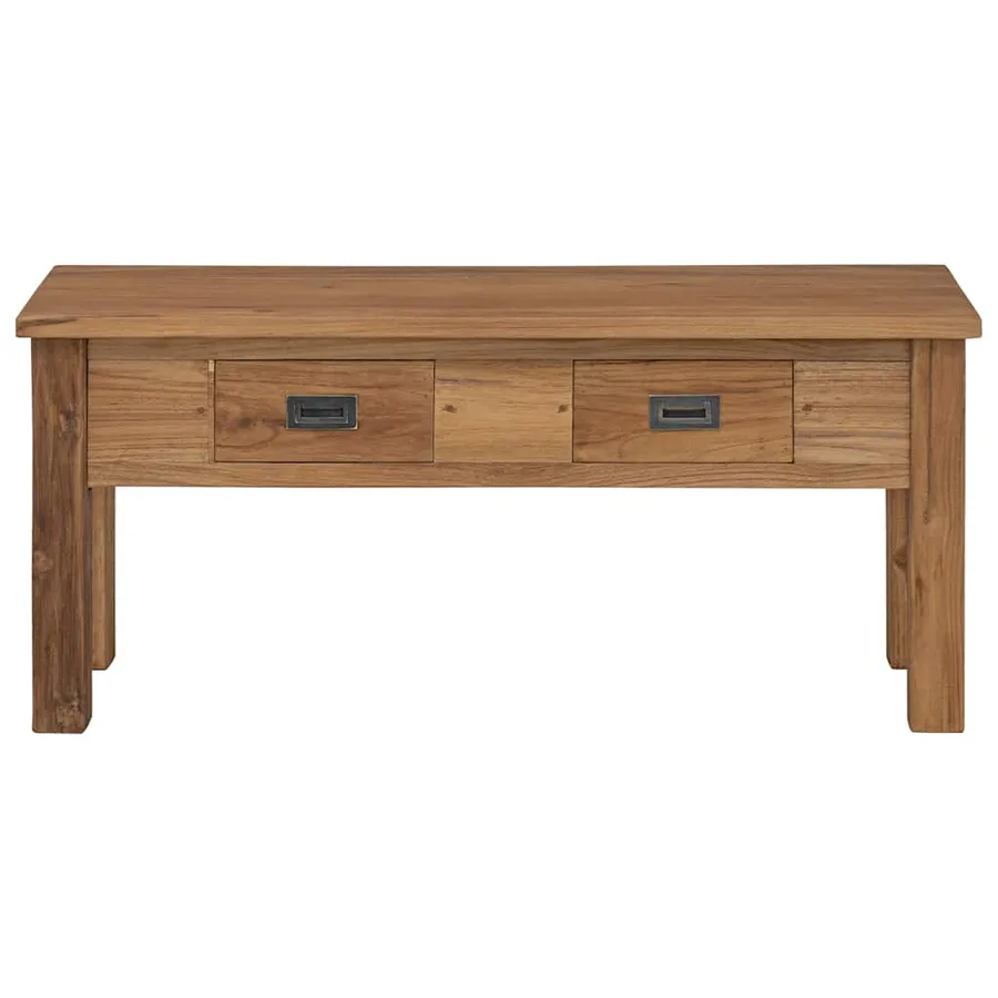 Banc d'entrée teck massif 90 x 30 x 40 cm - 2