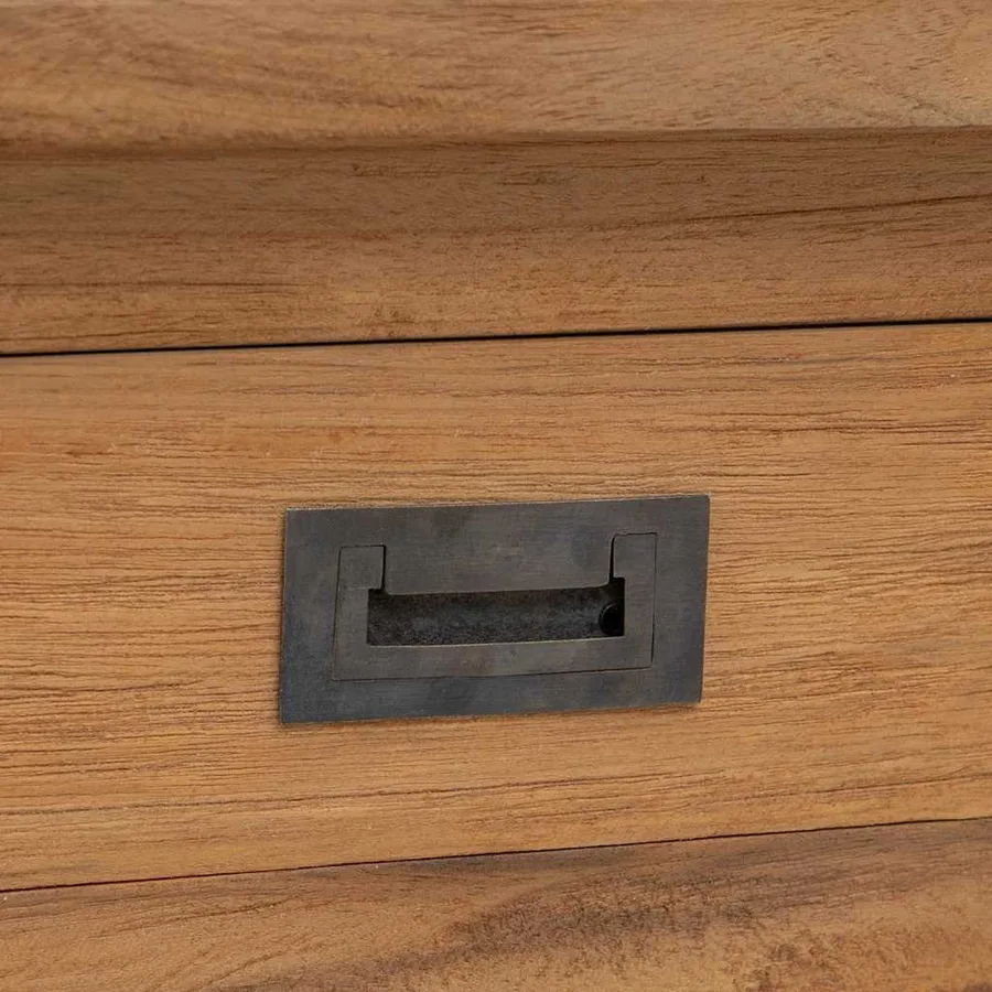 Banc d'entrée teck massif 90 x 30 x 40 cm - 6