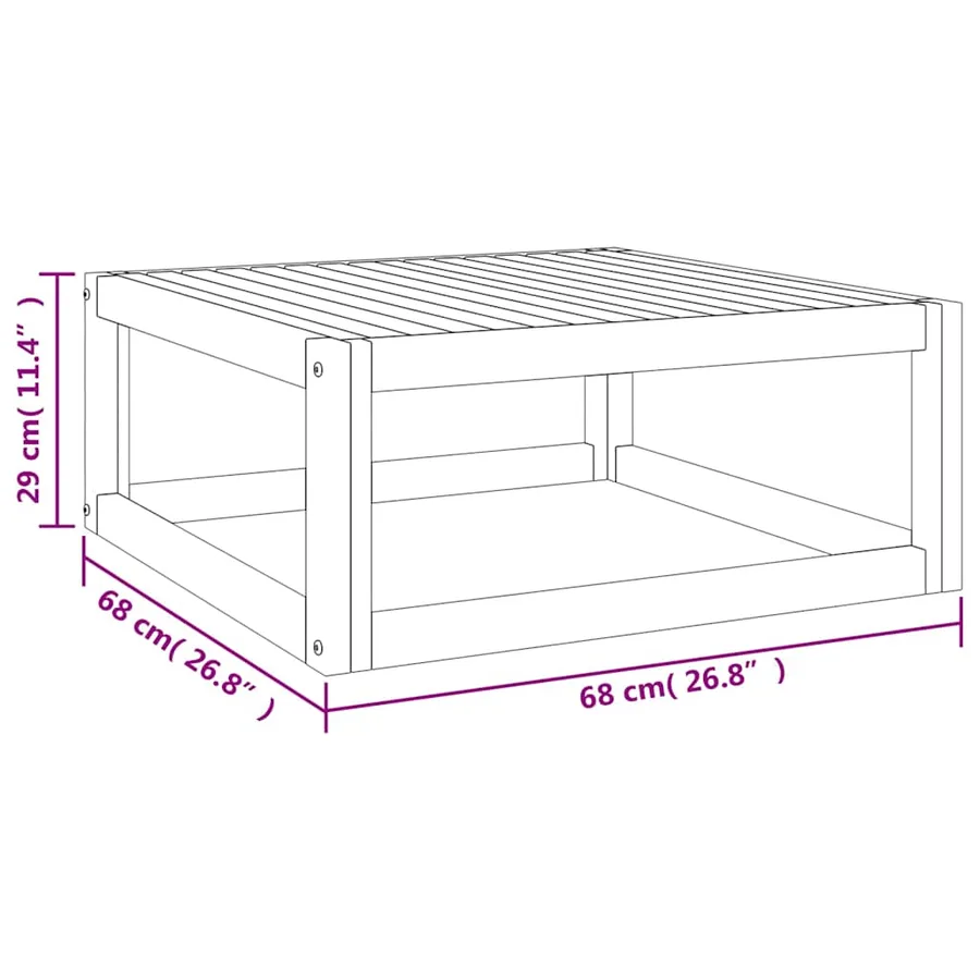 Salon de jardin avec coussins 2 pcs bois massif acacia - 12