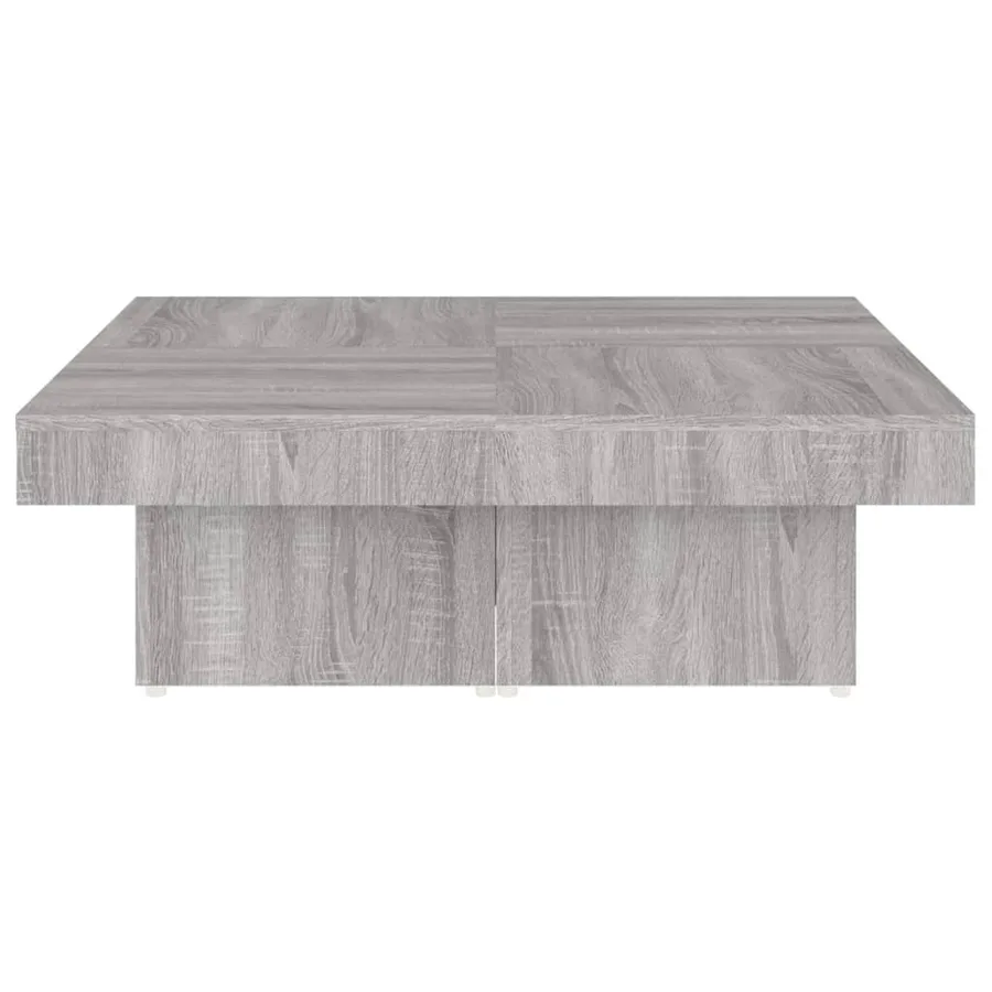 Table basse Sonoma gris 90x90x28 cm Bois d'ingénierie - 5