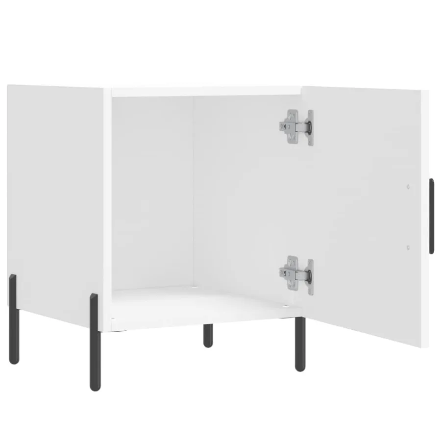 Tables de chevet 2 pcs blanc 40x40x50 cm bois d’ingénierie - 8