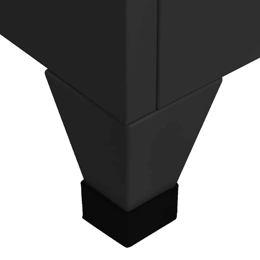 Armoire à casiers Noir 38x45x180 cm Acier - 7