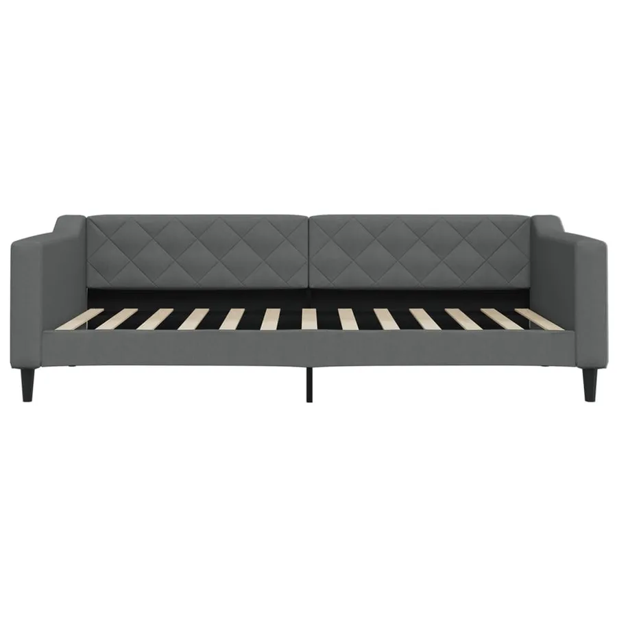 Lit de repos gris foncé 100x200 cm tissu - 3