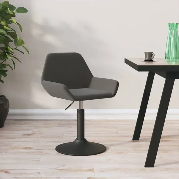 Tabouret de bar Gris foncé Velours