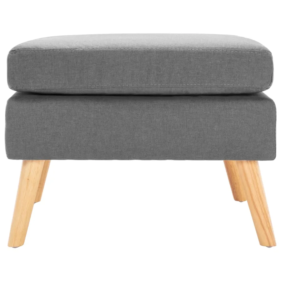 Repose-pied Gris clair Tissu - 2