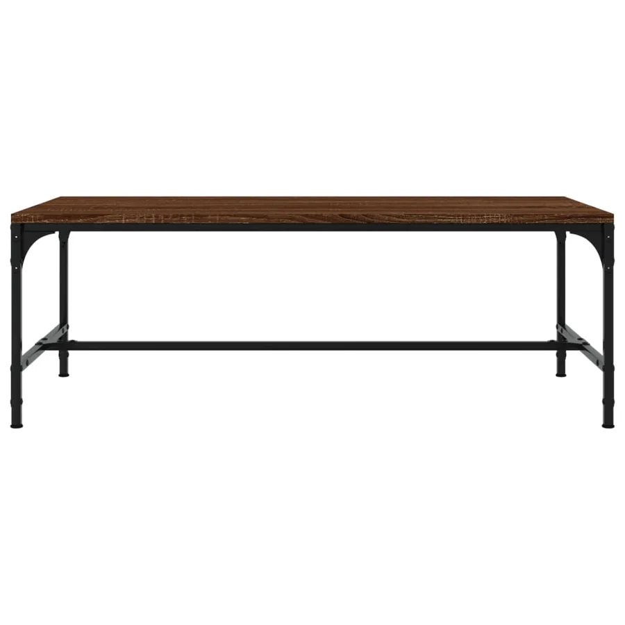 Table basse Chêne marron 100x50x35 cm Bois d'ingénierie - 4